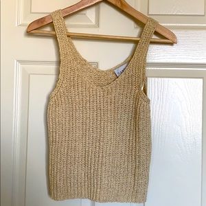 Tan Crochet Crop Top